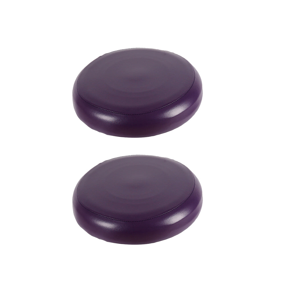 2x Home Bar Stool Covers PU Leather Round Seat Cushion Sleeve Purple