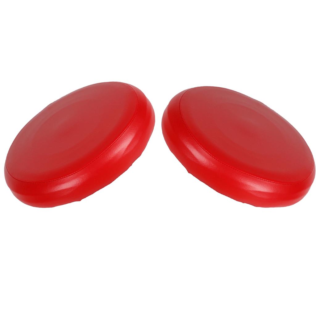 2x Home Bar Stool Covers PU Leather Round Seat Cushion Sleeve Red