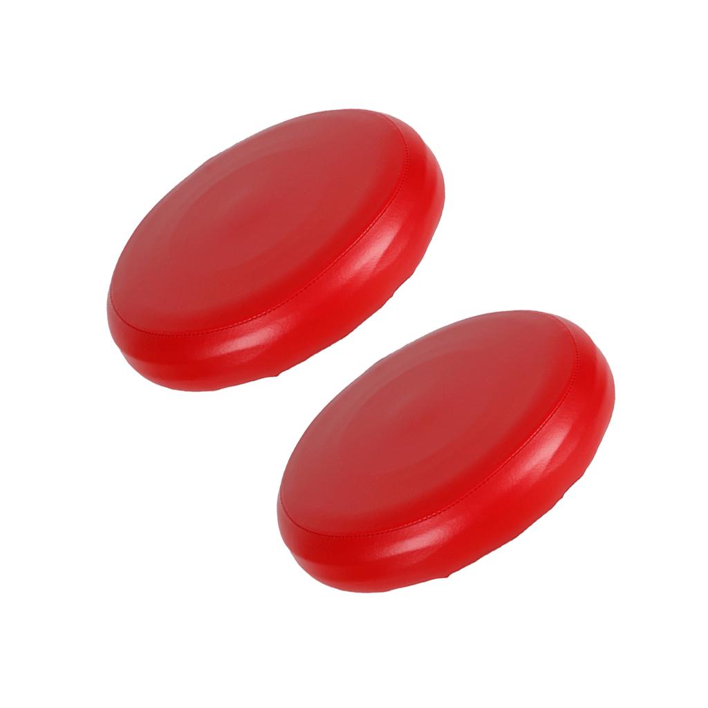 2x Home Bar Stool Covers PU Leather Round Seat Cushion Sleeve Red