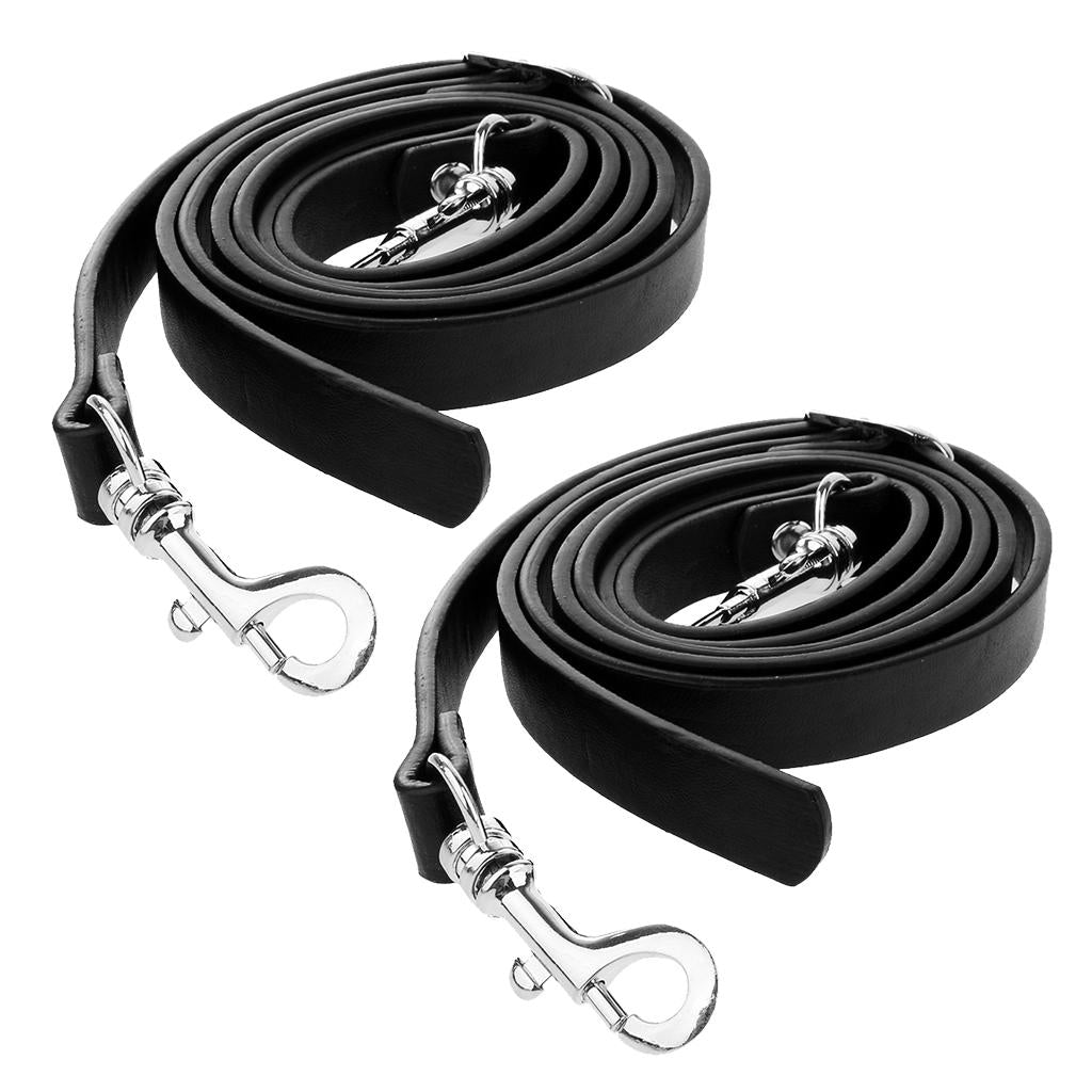 2x PU Leather Crossbody Bag Shoulder Bag Strap Replacement 145cm Black