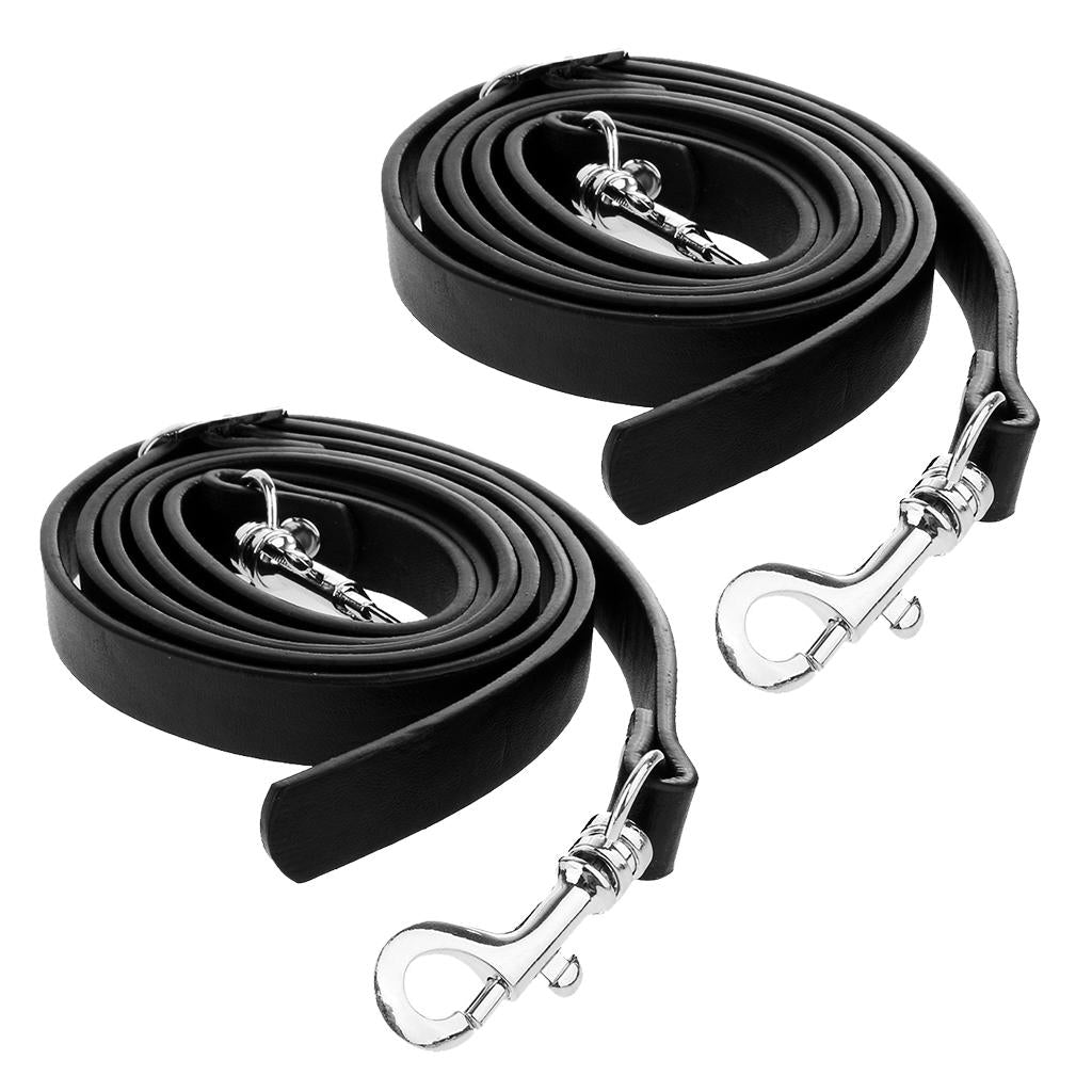 2x PU Leather Crossbody Bag Shoulder Bag Strap Replacement 145cm Black