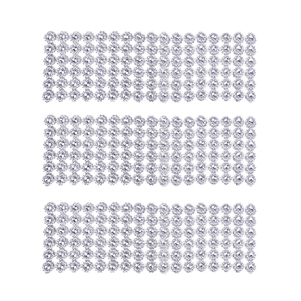 3Pcs 1 Yards SunFlower Rhinestone Chain Ribbon Trim Sewing Decor Applique