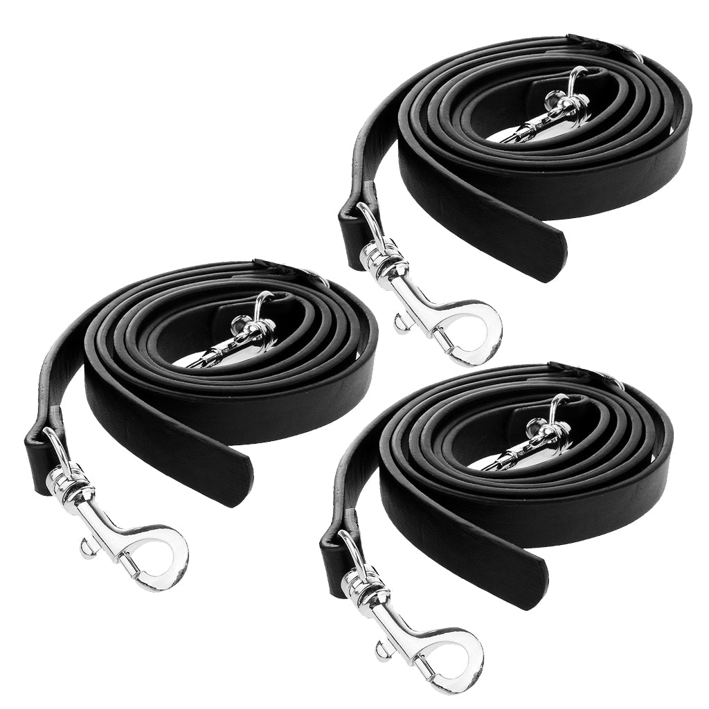 3x PU Leather Crossbody Bag Shoulder Bag Strap Replacement 145cm Black