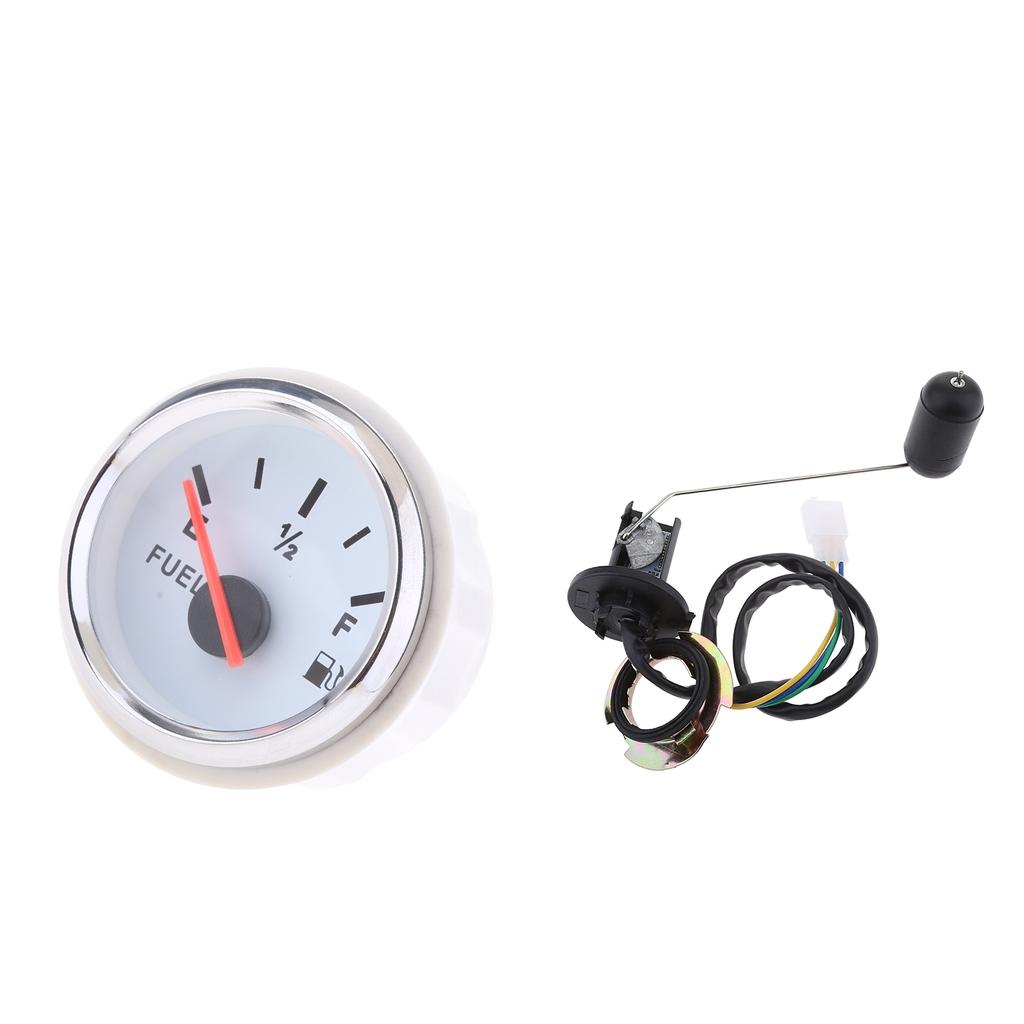 2 52mm Fuel Level Gauge Meter With Fuel Sensor E-1/2-F Pointer Kit"