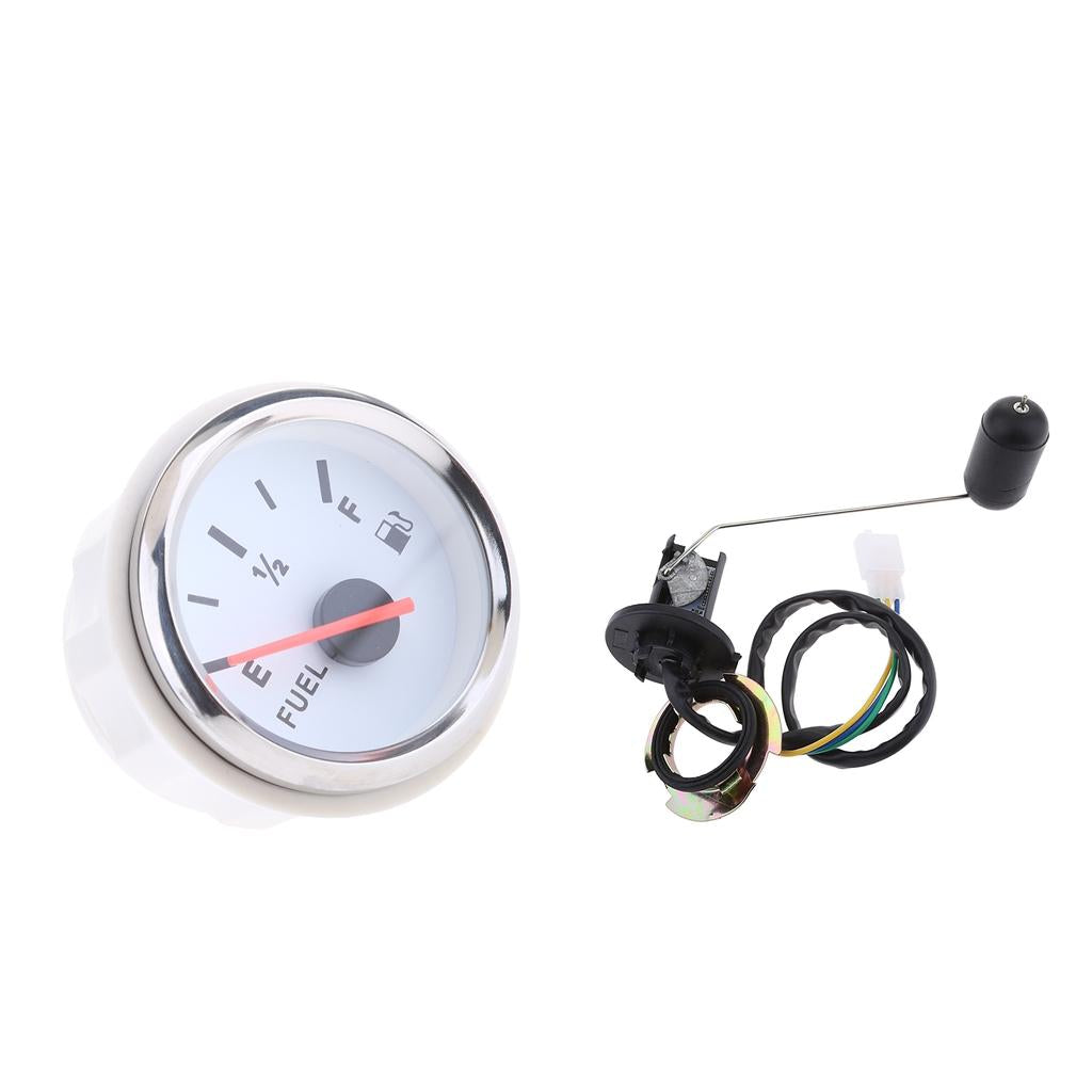 2 52mm Fuel Level Gauge Meter With Fuel Sensor E-1/2-F Pointer Kit"