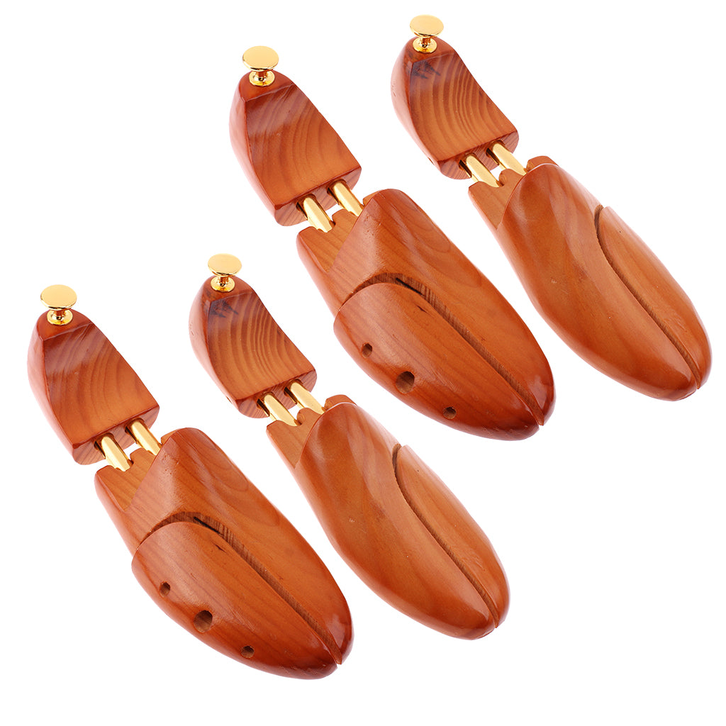 2 Pairs Women Men Adjustable Cedar Wood Shoe Tree Holder Shaper Keeper 43-44