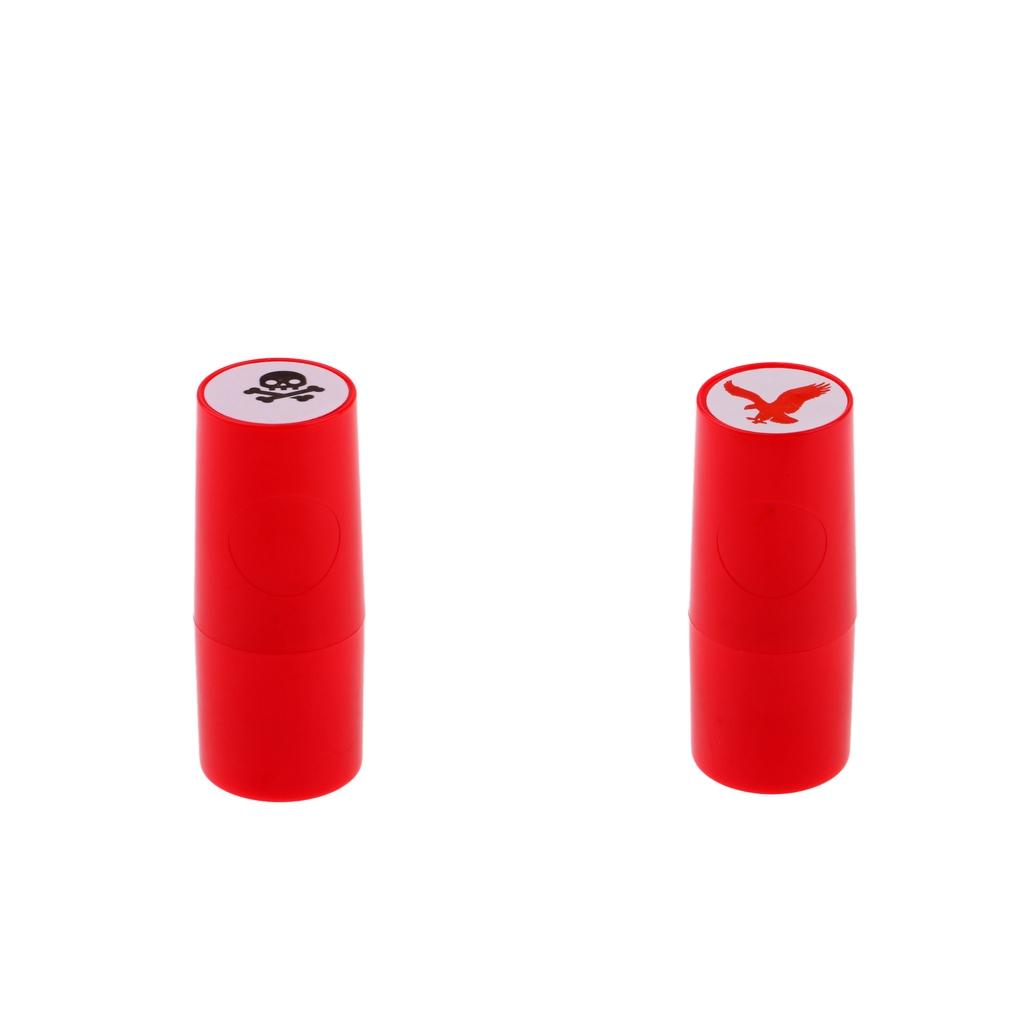 2pcs Quick-dry Golf Ball Stamp Stamper Marker Impression Seal Eagle+Skull