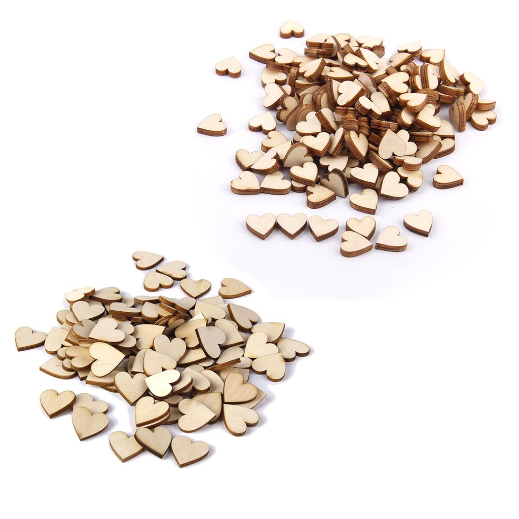 Basswood Blank Peach Heart Embellishments for DIY Crafts 30mm/10mm 250pcs