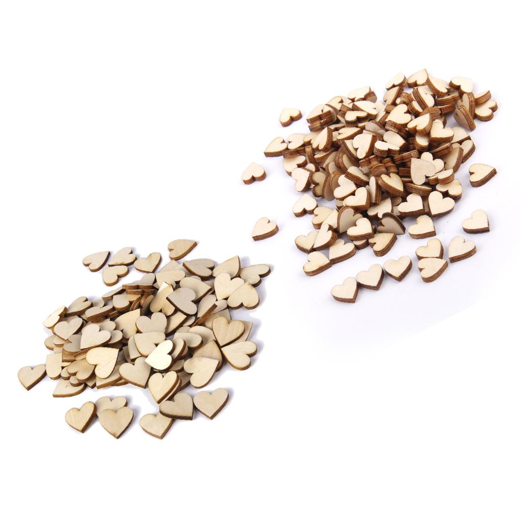 Basswood Blank Peach Heart Embellishments for DIY Crafts 30mm/10mm 250pcs