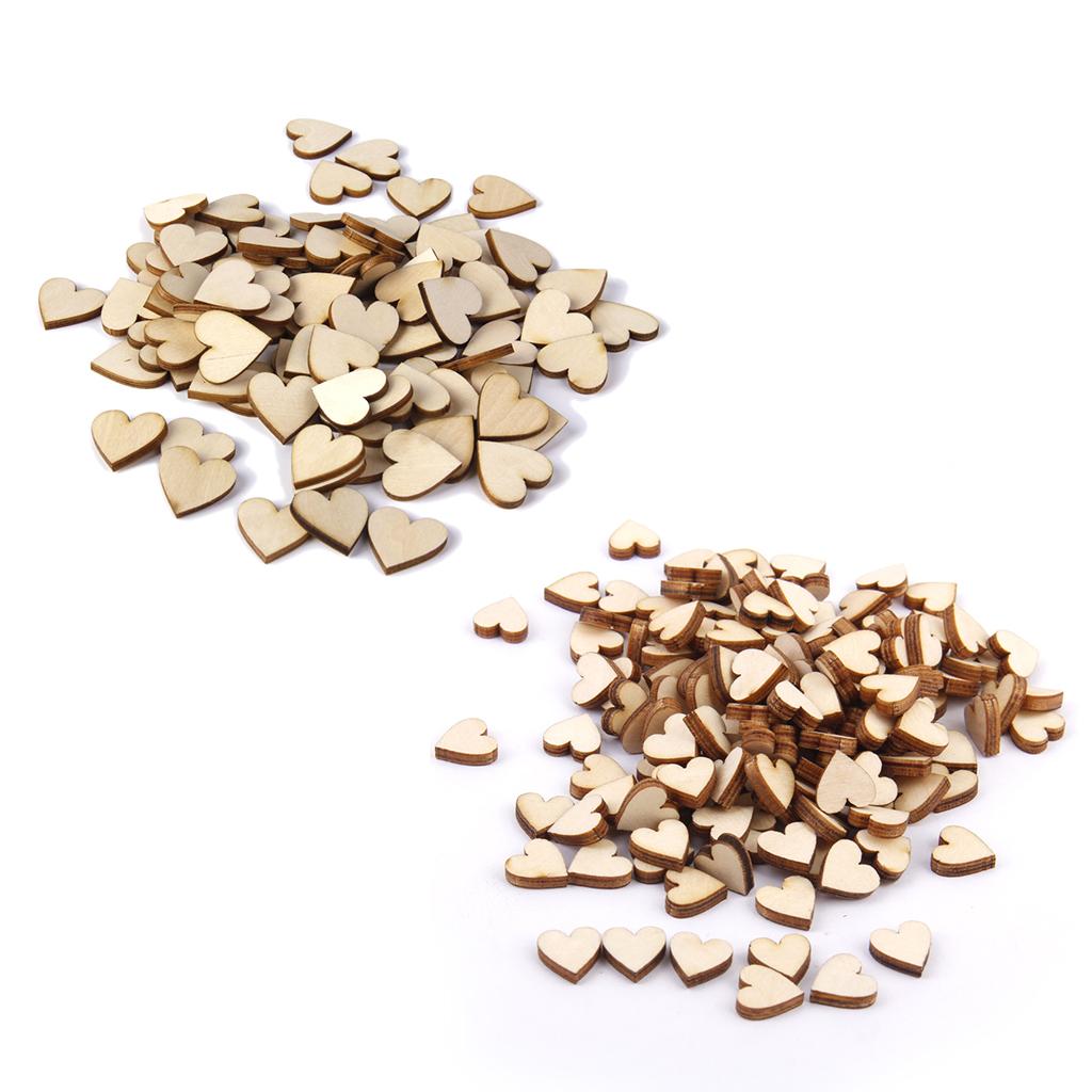 Basswood Blank Peach Heart Embellishments for DIY Crafts 30mm/10mm 250pcs