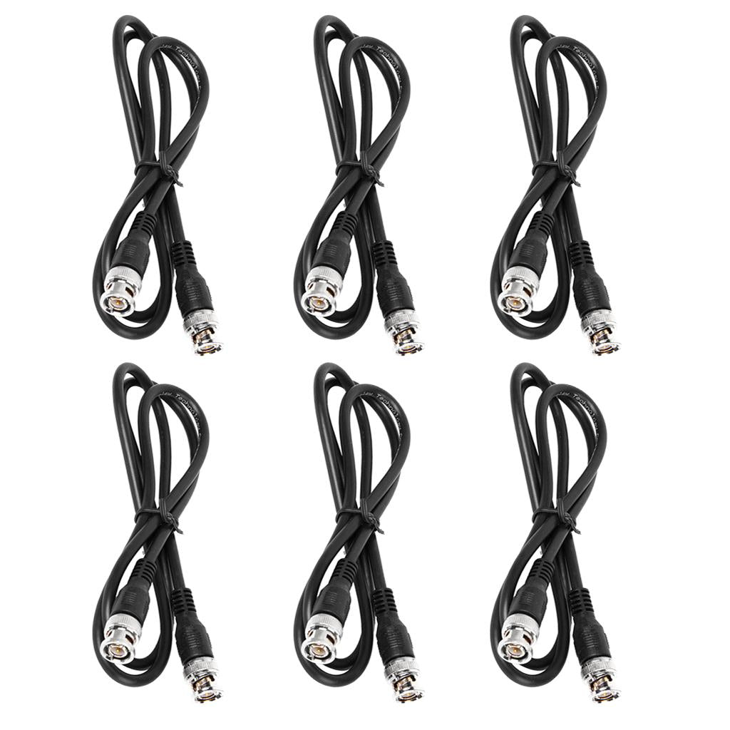 6x 3ft BNC Male to BNC Male RG58 CCTV Camera Coaxial Cable