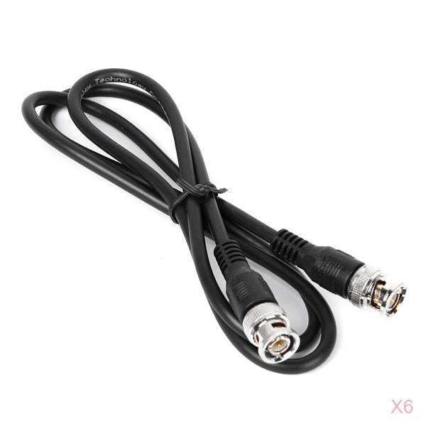 6x 3ft BNC Male to BNC Male RG58 CCTV Camera Coaxial Cable