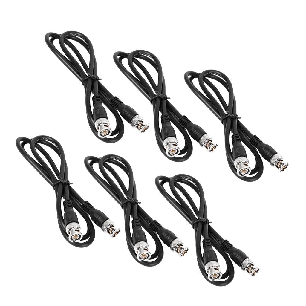 6x 3ft BNC Male to BNC Male RG58 CCTV Camera Coaxial Cable