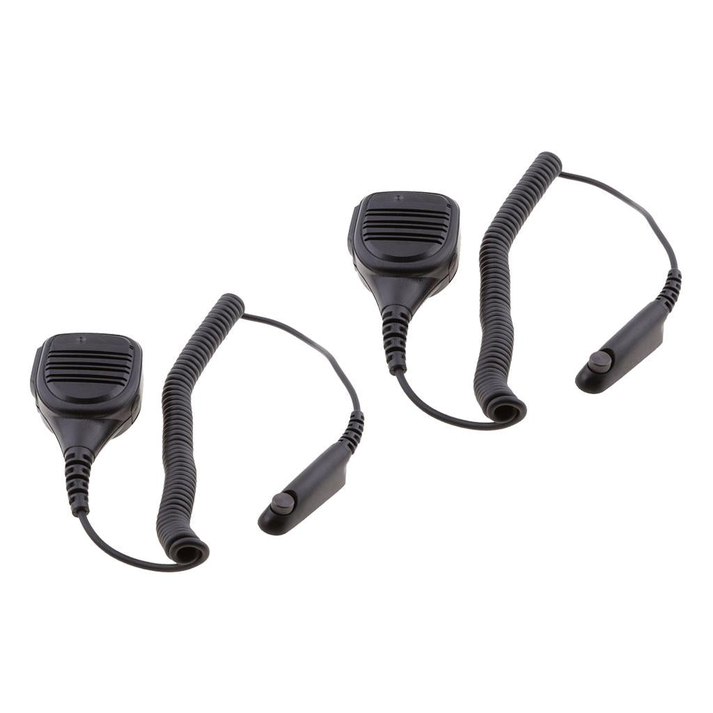2Pack PMMN4021A Handheld Shoulder Speaker Microphone Waterproof For Motorola