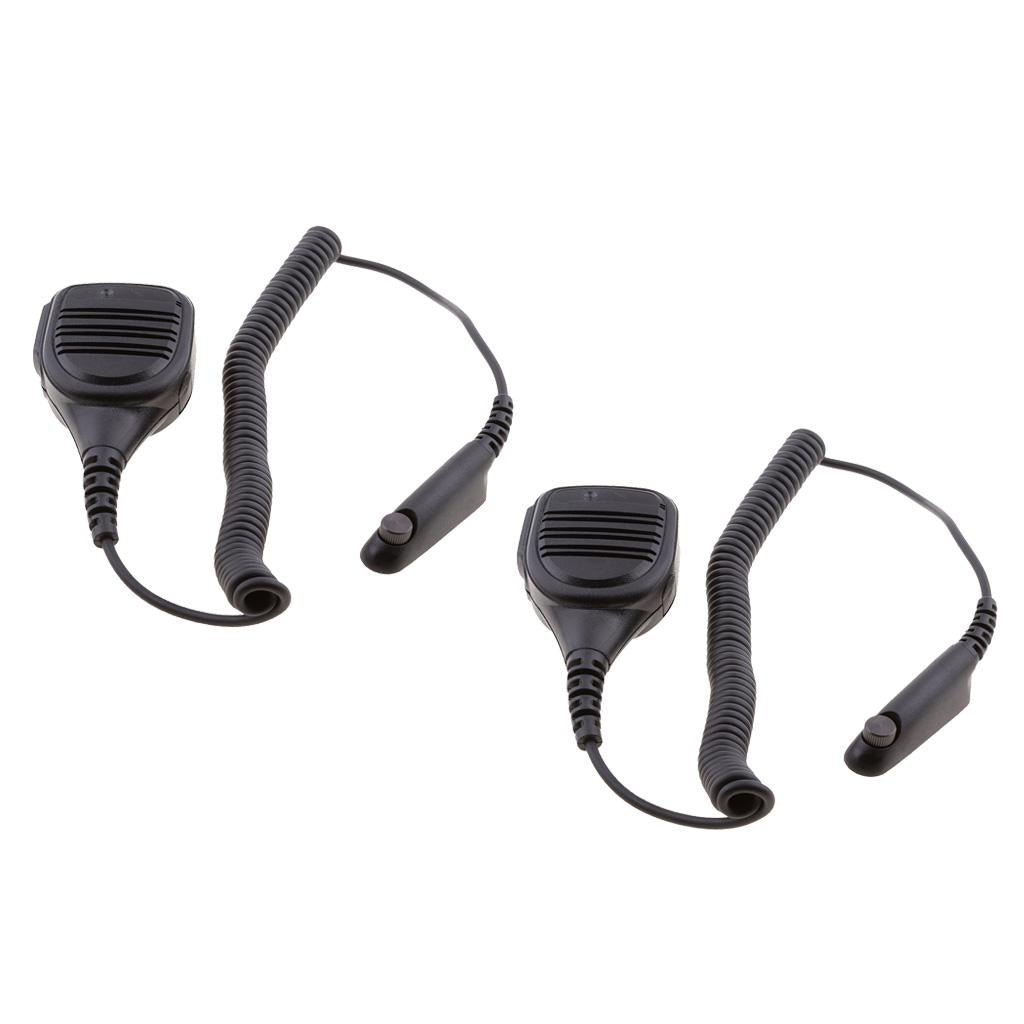 2Pack PMMN4021A Handheld Shoulder Speaker Microphone Waterproof For Motorola