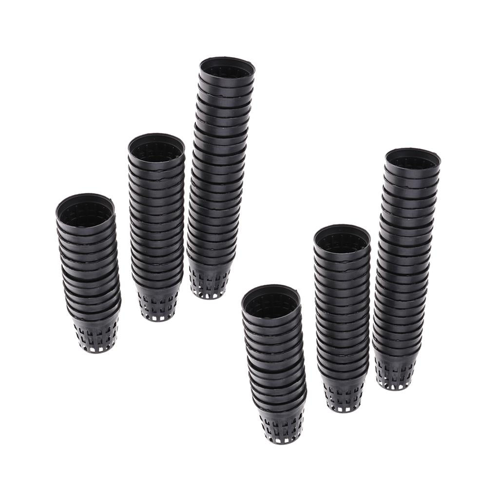 100pcs Plastic Pot Baskets Aquarium Aquatic Water Plant Grass Cultivate