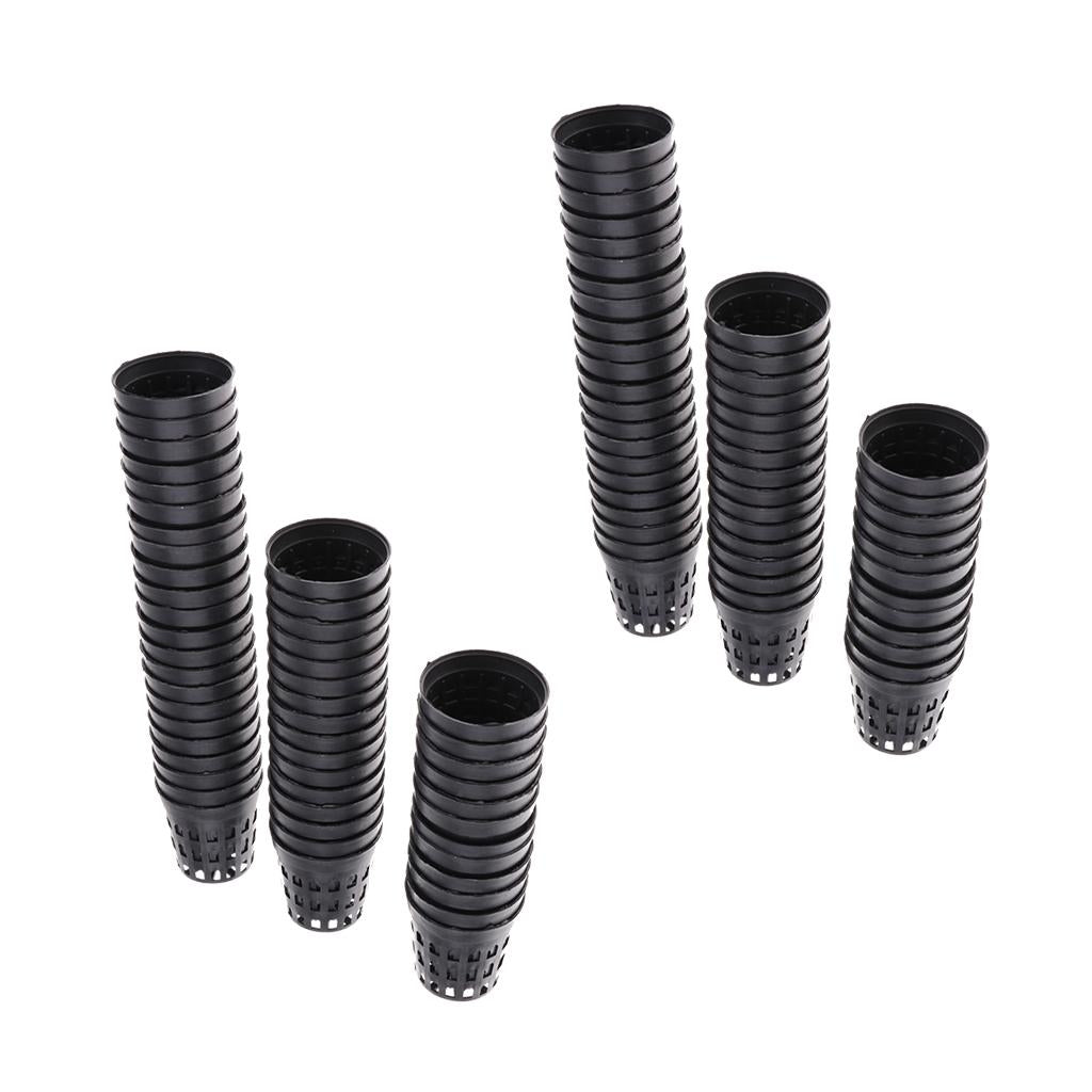 100pcs Plastic Pot Baskets Aquarium Aquatic Water Plant Grass Cultivate