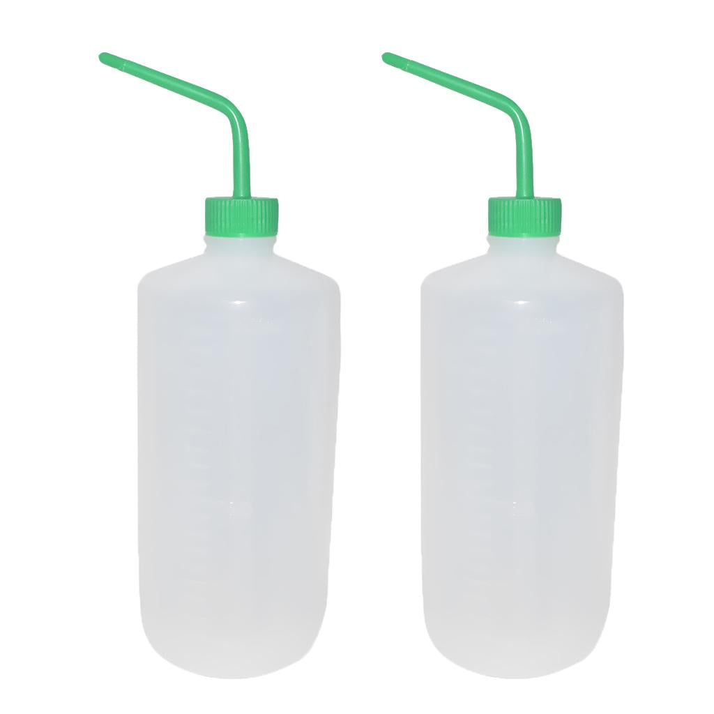 2Pc 1000ml Garden Watering Can Plastic Squeeze Water Soap Wash Bottle Curved