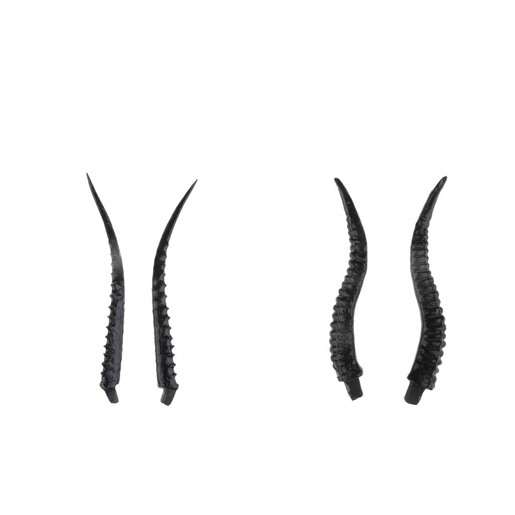 2Pair Artificial Antelope Horns Costume Accessory for DIY Headpiece Headband