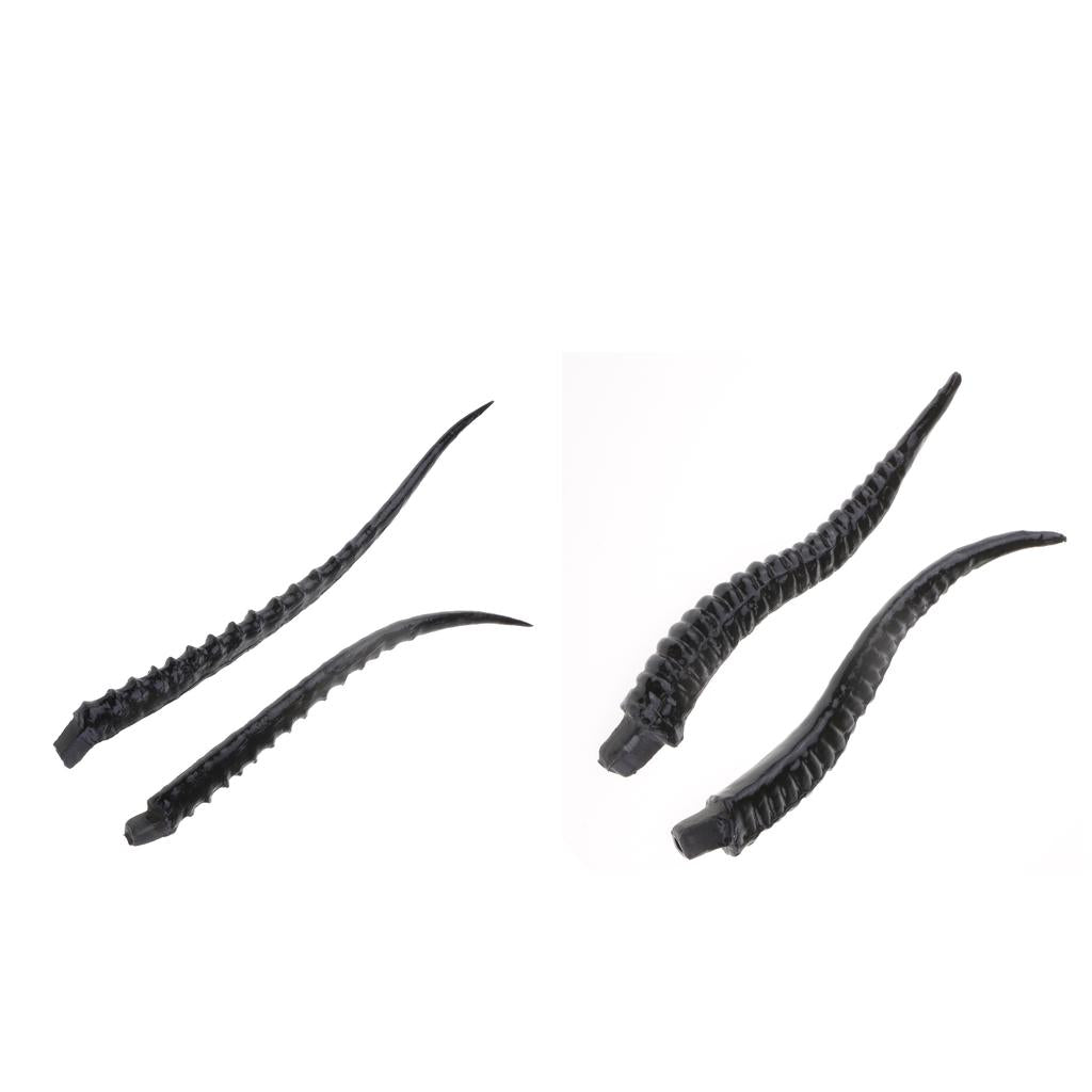 2Pair Artificial Antelope Horns Costume Accessory for DIY Headpiece Headband