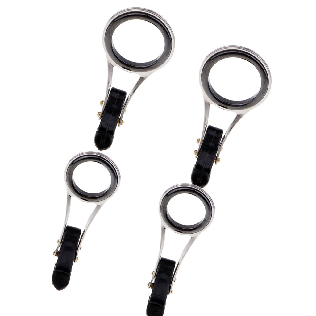 4Pcs 2 Sizes Fishing Rod Guide Eye Ceramic Ring Foldable DIY Tip Repair Kit