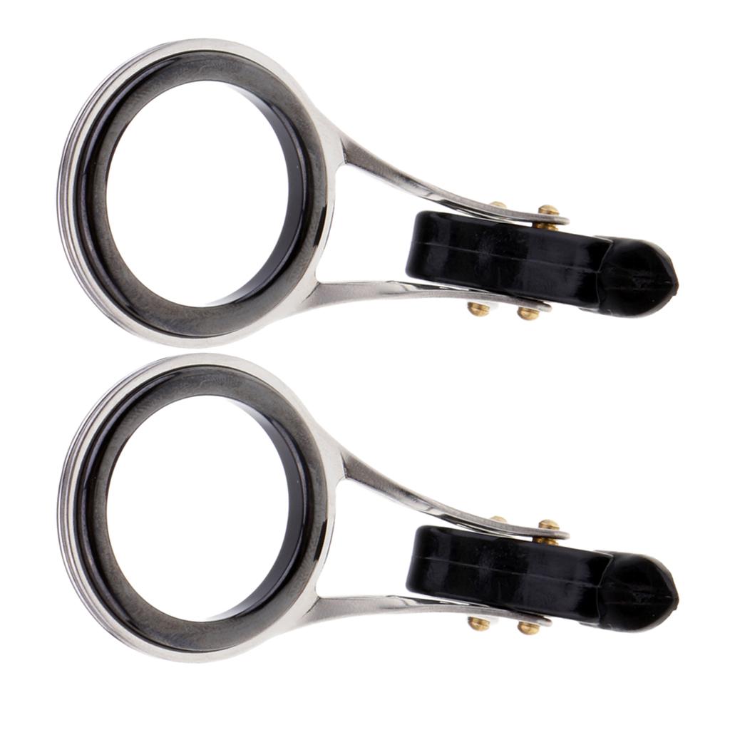 2Pcs Fishing Rod Guide Eyes Ceramic Ring Foldable DIY Tip Repair Kit Size_1