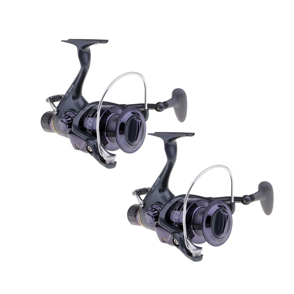 2Pcs Baitfeeder Reel Front & Rear Drag Fishing Reel 5.5:1 3BB 40FR