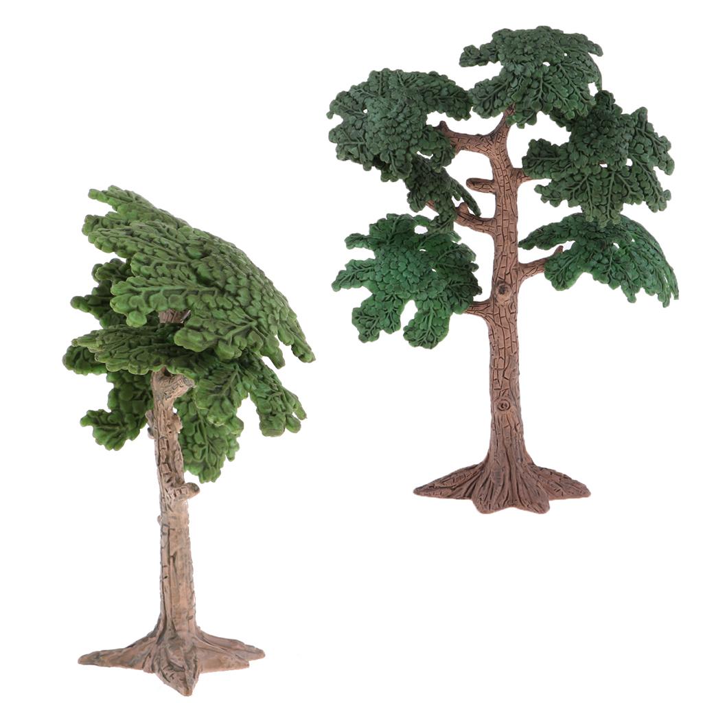 3pieces Pine Tree Model Ancient Cypress for Mini Landscape Diorama Scenery
