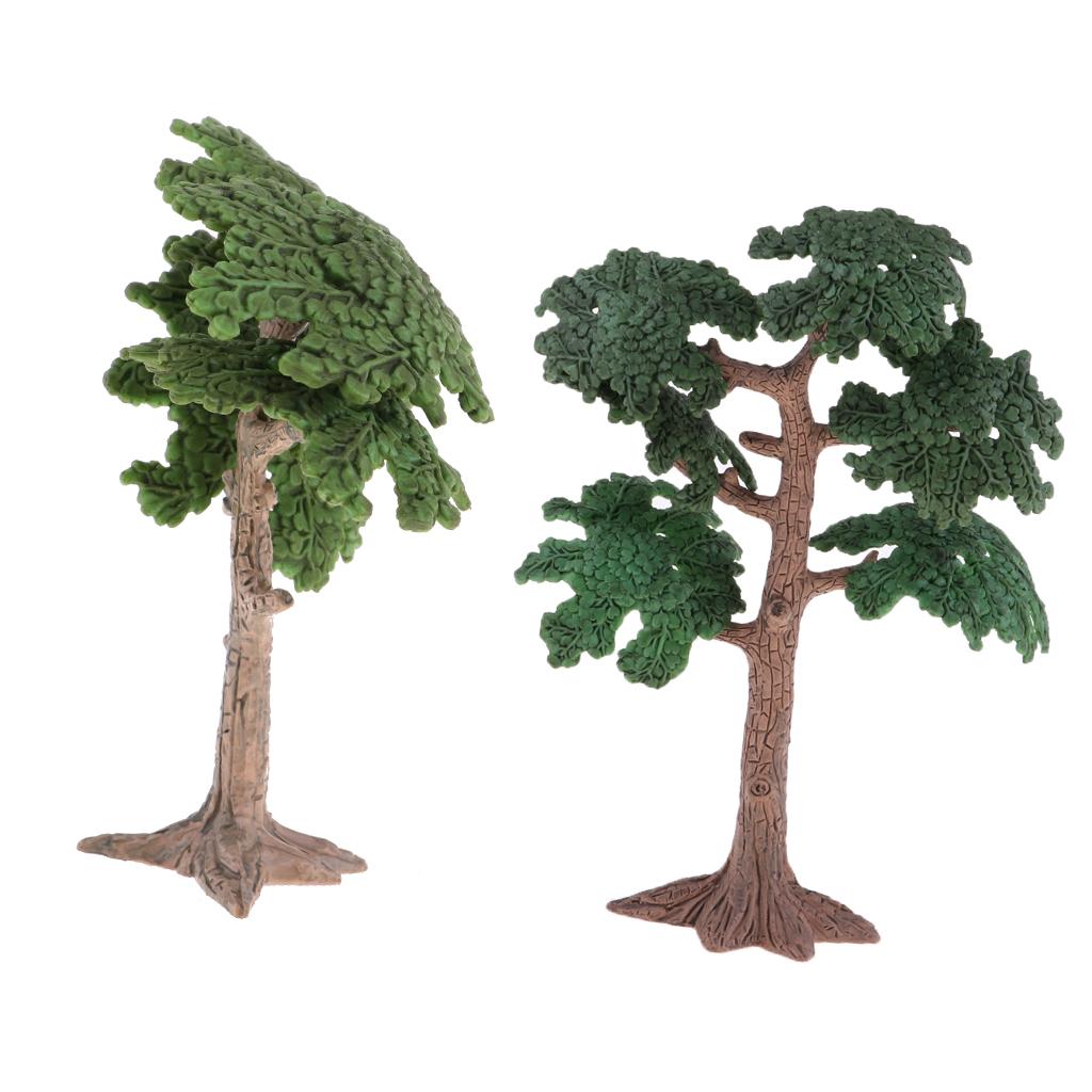 3pieces Pine Tree Model Ancient Cypress for Mini Landscape Diorama Scenery