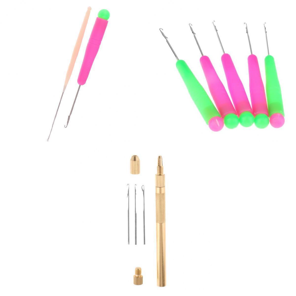 10Pcs Latch Hook Crochet Needles for Hair/Micro Braid DreadLocks Maintaining