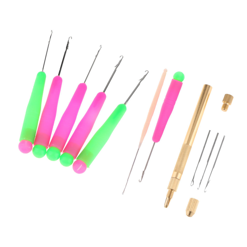 10Pcs Latch Hook Crochet Needles for Hair/Micro Braid DreadLocks Maintaining