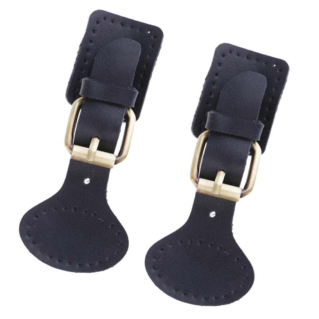 2 Sets Sew on Leather Magnetic Snap Buckles Sewing Fasteners for Bag Black