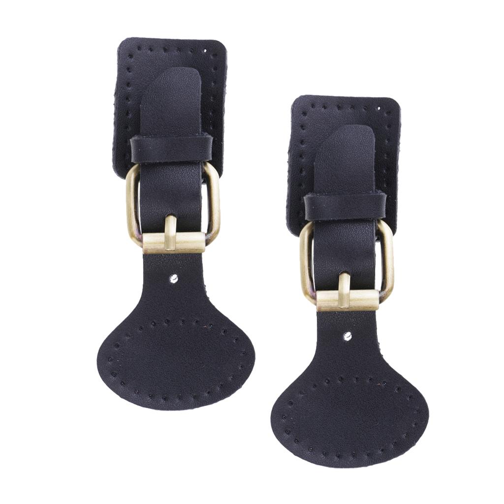 2 Sets Sew on Leather Magnetic Snap Buckles Sewing Fasteners for Bag Black