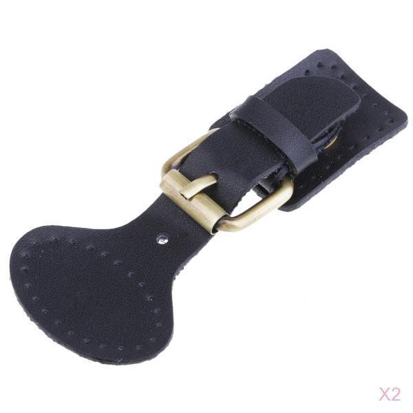 2 Sets Sew on Leather Magnetic Snap Buckles Sewing Fasteners for Bag Black