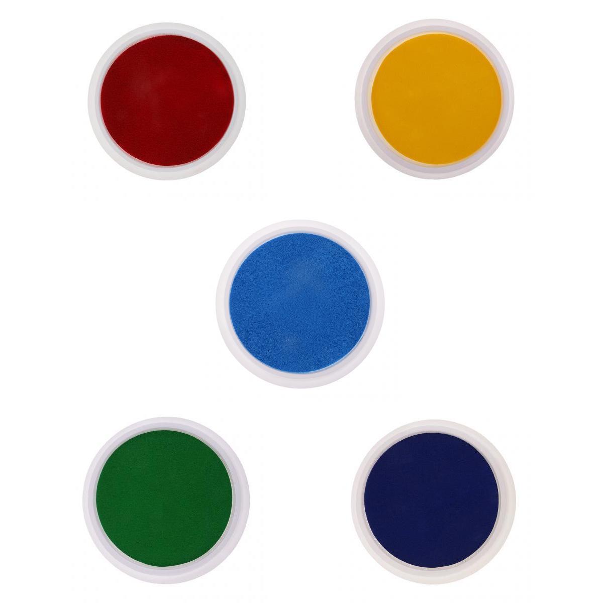 5 Pieces Large Ink Pad Stamp for Kids Finger Painting DIY Craft Cardmaking