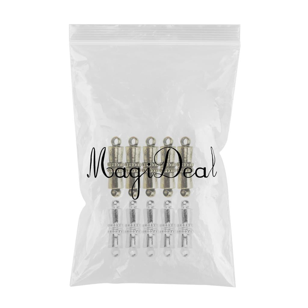 10 Pieces Brass Magnetic Clasps Connector for Jewelry Making Silver Bronze