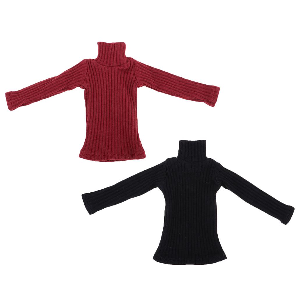 1/6 Scale Model Man's Sweater for 12'' Action Male Figures Body Red & Black