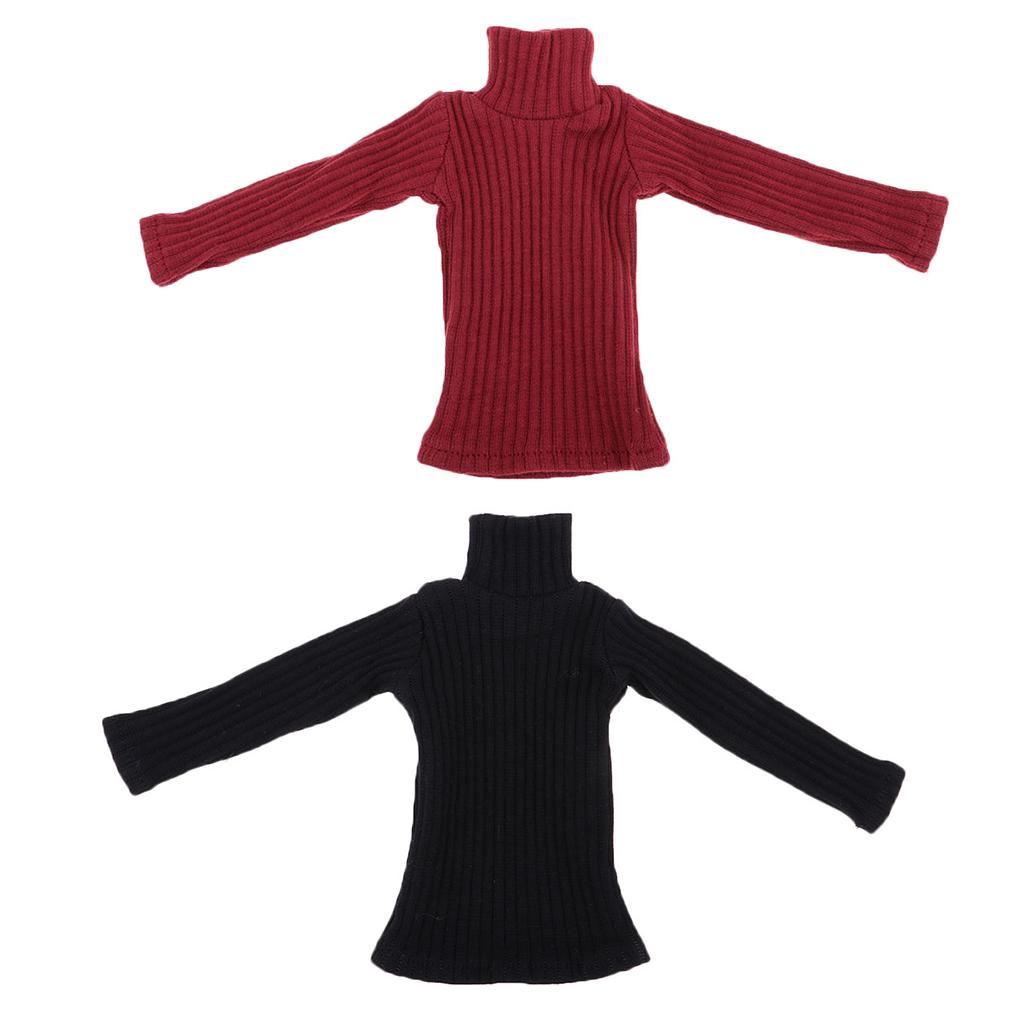 1/6 Scale Model Man's Sweater for 12'' Action Male Figures Body Red & Black