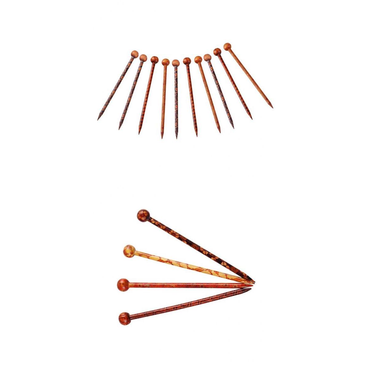 14 Pieces Retro Wooden Hairpin Woman Hair Stick Headdress Jewelry Craft 13cm