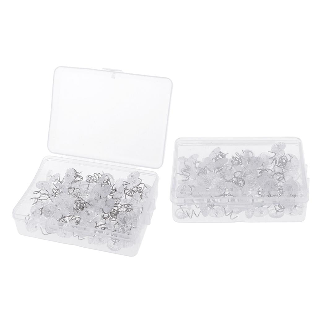 2 Box of 100 Pieces Upholstery Spiral Nail Studs Furniture Sofa Tack Pins