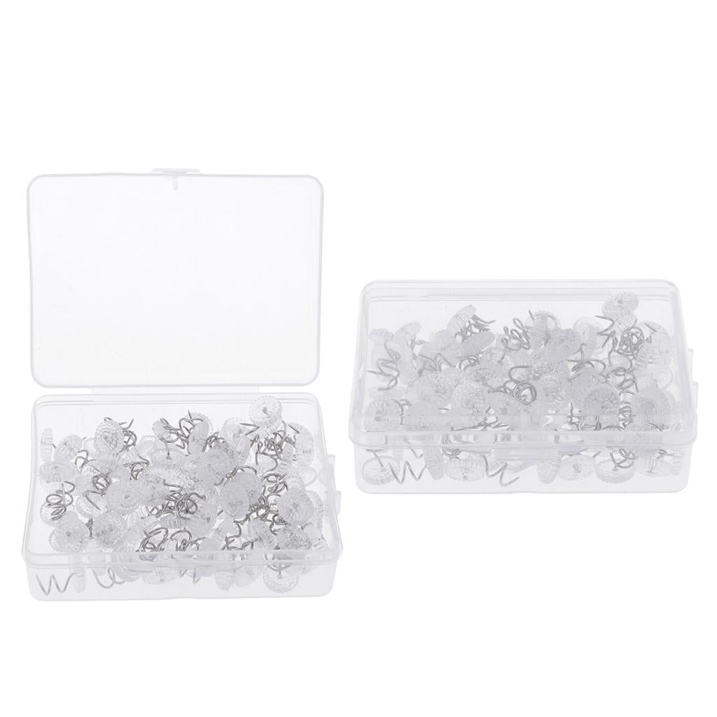 2 Box of 100 Pieces Upholstery Spiral Nail Studs Furniture Sofa Tack Pins