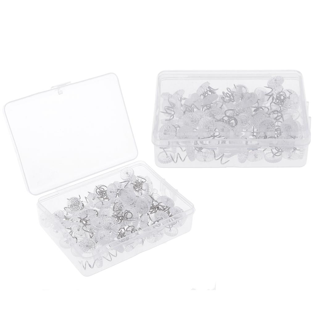 2 Box of 100 Pieces Upholstery Spiral Nail Studs Furniture Sofa Tack Pins