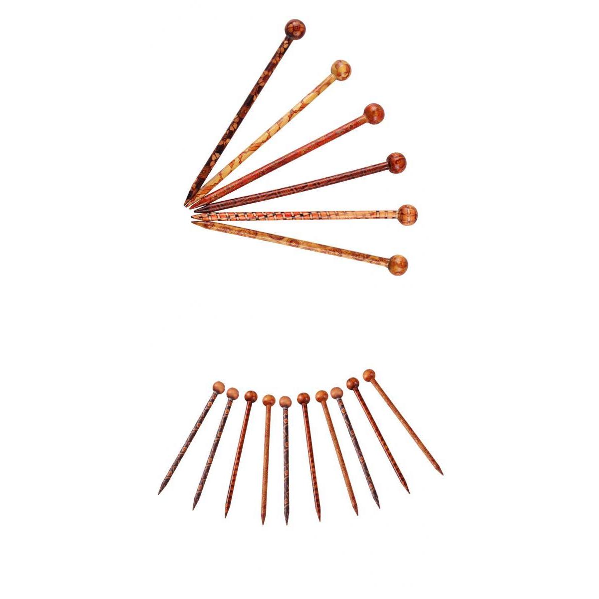 16 Pieces Retro Wooden Hairpin Woman Hair Stick Headdress Jewelry Craft 13cm