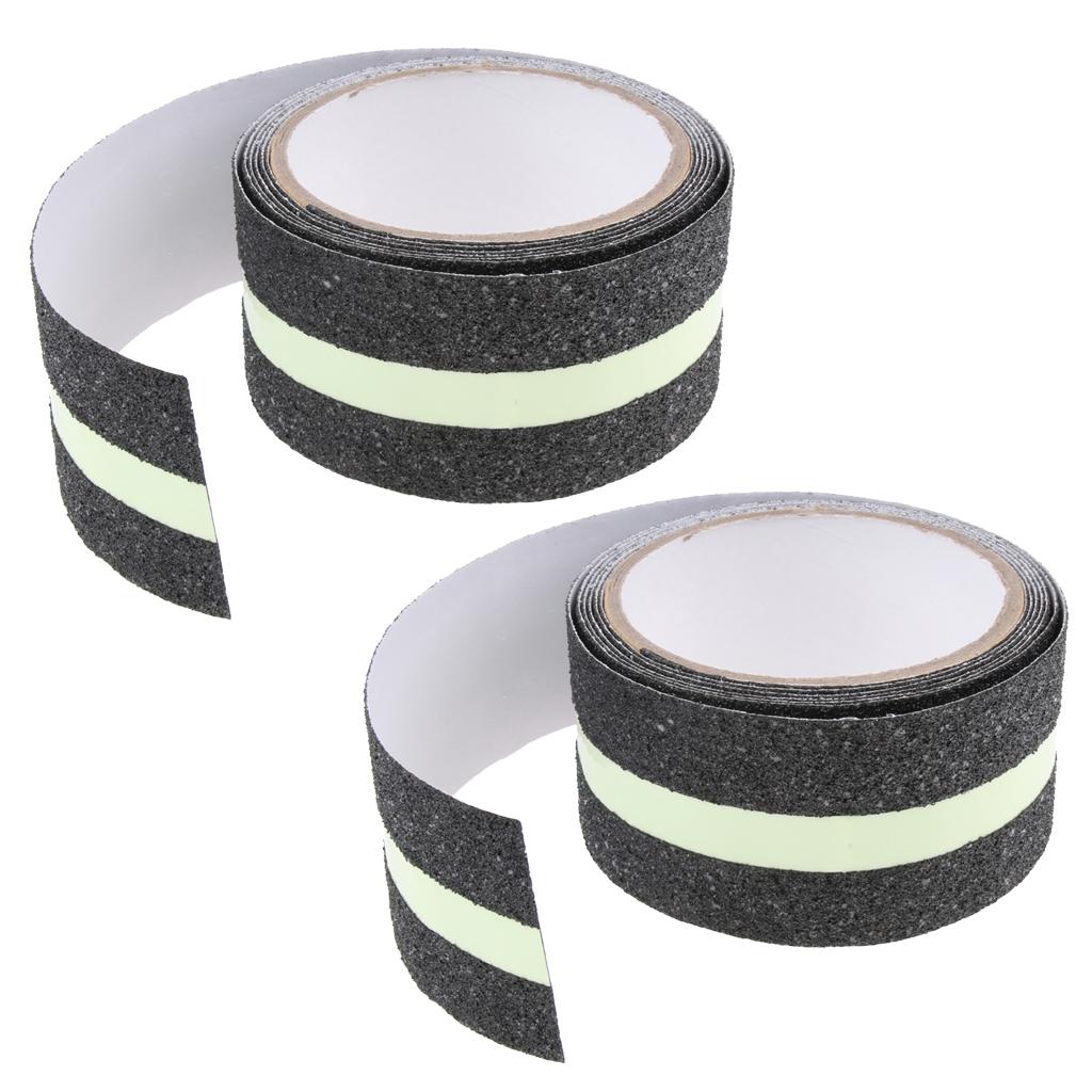 2 Abrasive Adhesive Tape Anti Slip Safety Tape Non Skid Stair Step Grip Boat