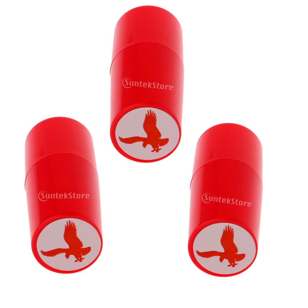 3pcs Colorfast Quick-dry Golf Ball Stamper Marker Impression Seal Eagle