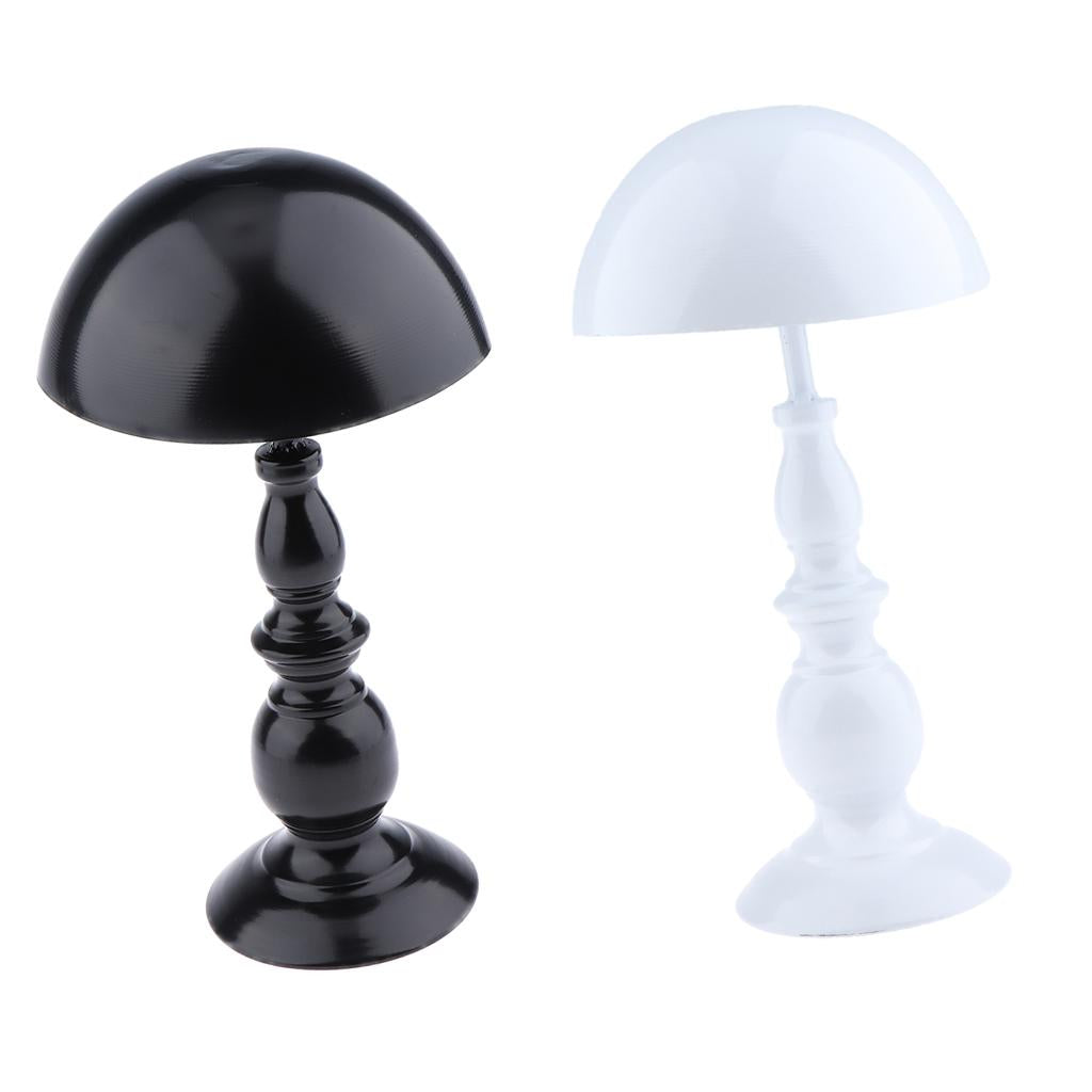 2 Retro Wig Hanger Metal Cap Display Stand Rack for All Wigs Hat Black White