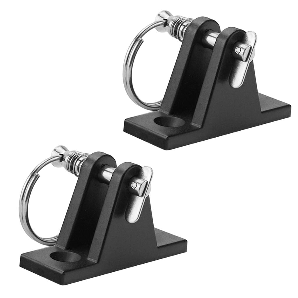 2Pcs Nylon Deck Hinge Boat Bimini Top Fitting for Quick Release Pin & Ring