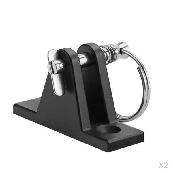 2Pcs Nylon Deck Hinge Boat Bimini Top Fitting for Quick Release Pin & Ring