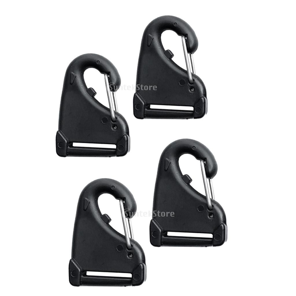 4 Pcs Nylon Kayak Webbing Snap Hook Snap Hook Carabiner Outdoor Kayak Canoe
