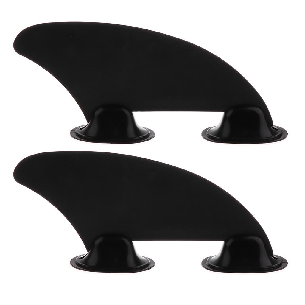2Pcs Black Kayak Skeg Tracking Fin Mounting Points for Inflatable Kayak Boat